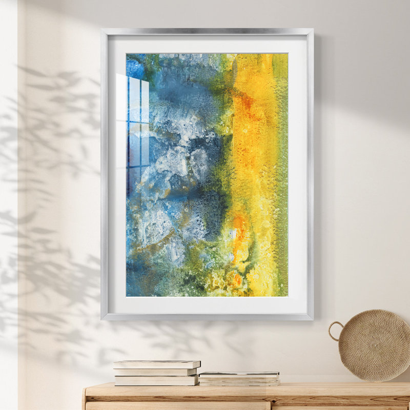 Aquatic Energy II - Impression encadrée, H 28,5 po x l 20,5 po, Argent argent
