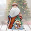 American-Style Snowman Santa Wood Carved Figurine By G. Debrekht