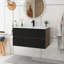 Meuble-lavabo mural 36 po avec comptoir en céramique blanche-1253143274