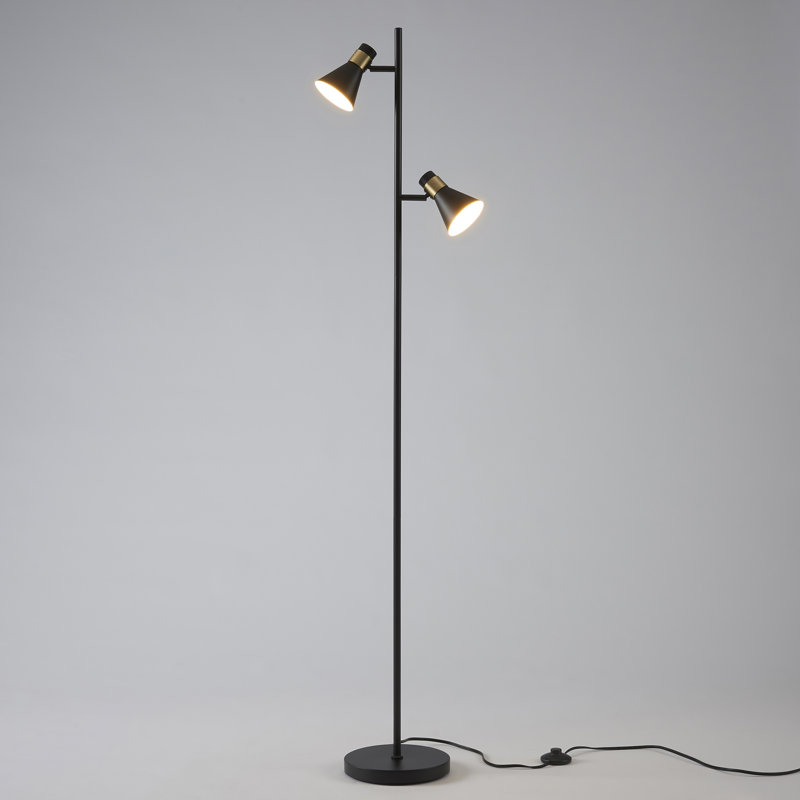 Delapaz 63'' Black Tree Floor Lamp