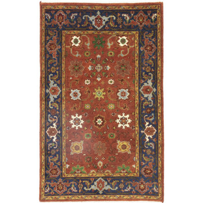 Kroth Oriental Handmade Hand-Knotted Rectangle 3'11"" x 6'3"" Wool Area Rug in Orange/Rust -  Darby Home Co, C7EC229491344FAD9783E6A8F86EA9DC