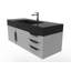 Meuble-lavabo mural simple 48 po avec comptoir à surface solide 48 po-508761507-508816263-435453705