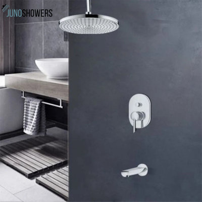 Polished stainless steel basin mixer with ergonomic handle and water-saving aerator technology