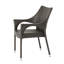 Chaises de patio d'extérieur en résine tressée, en rotin PE résistant aux intempéries, ensemble de 4, brun