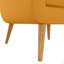 Chaise d'appoint Ashby en lin jaune avec pieds en bois massif