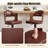 Modern Swivel Bar Stools Set Of 2, Wooden Upholstered Pu Leather Barstools With Back & Footrest, Counter Height Bar Chairs For Kitchen Island-1126708837