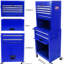Armoire casier en métal bleu 6 - détachable, capacité de tiroir de 15 kg pour atelier de réparation Boîte à outils 6 tiroirs, conception 2 en 1, atelier de garage-163656758