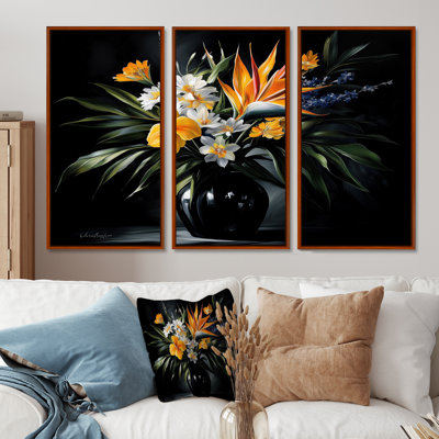 «Tropical Bloom Birds Of Paradise Flowers I», ensemble de reproduction d'art mural oiseaux du paradis