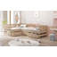 Lit plateforme simple en forme de L avec 3 tiroirs de rangement, naturel (aucun sommier requis, robuste et durable)-458773771