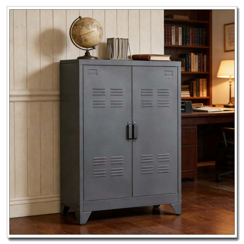 Armoire de rangement moderne avec système de sécurité anti-basculement