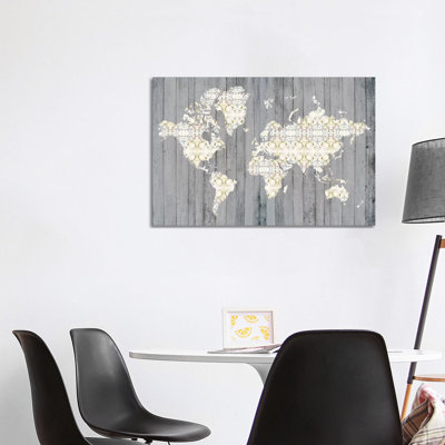 Flower Map I by Jennifer Goldberger - Wrapped Canvas Print