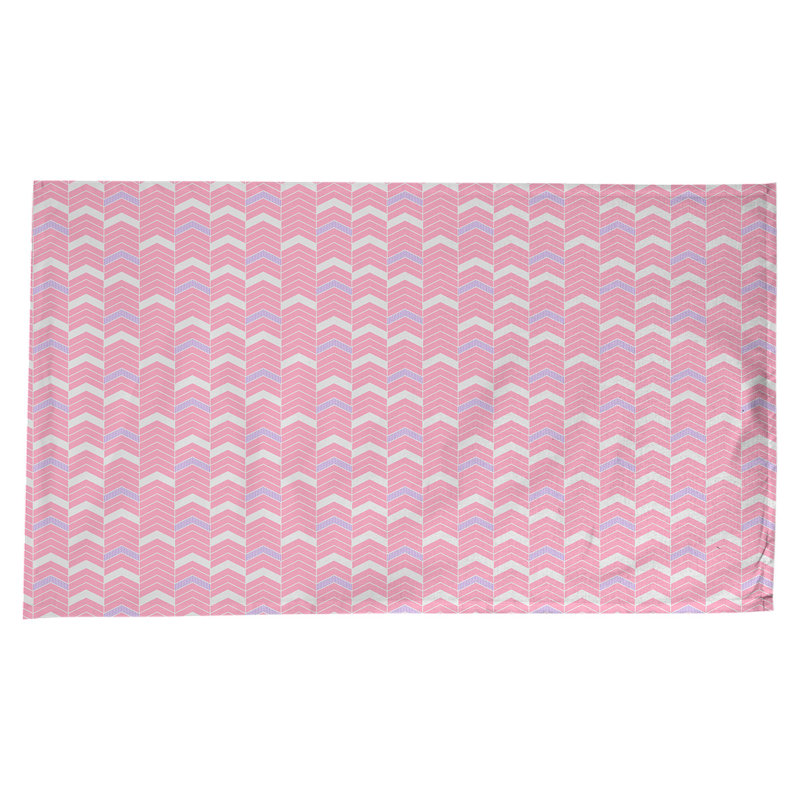 Nappe à chevrons à traits Stephenie, Rose / Mauve