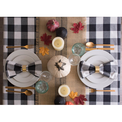 Estacia Checkered 100% Cotton Tablecloth