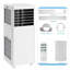 Climatiseur portatif 8 000 BTU - refroidissement 3-en-1, déshumidificateur et ventilateur - climatisation silencieuse avec télécommande, minuterie 24H, ensemble de fenêtre facile à installer - refroidit des pièces jusqu'à 350 pieds carrés Ft