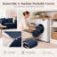 Canapé-lit convertible en velours côtelé de 150 cm de large, canapé de sol pliable et modulable avec mousse à haute résilience, housse amovible et lavable, aucun assemblage requis, canapé compressé livré dans une boîte-2017629848