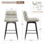 Tabouret de comptoir pivotant 26 po avec structure en métal-1221474594