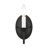 Maynes Steel Candle Wall Light-303994449