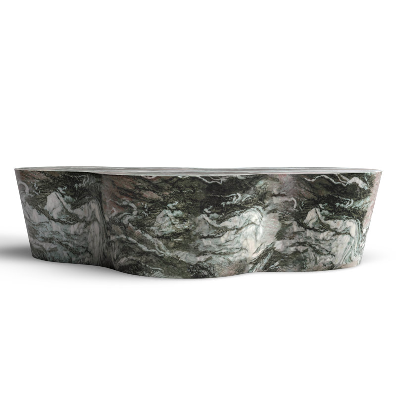 Solay Slab Coffee Table, Gray/Blush