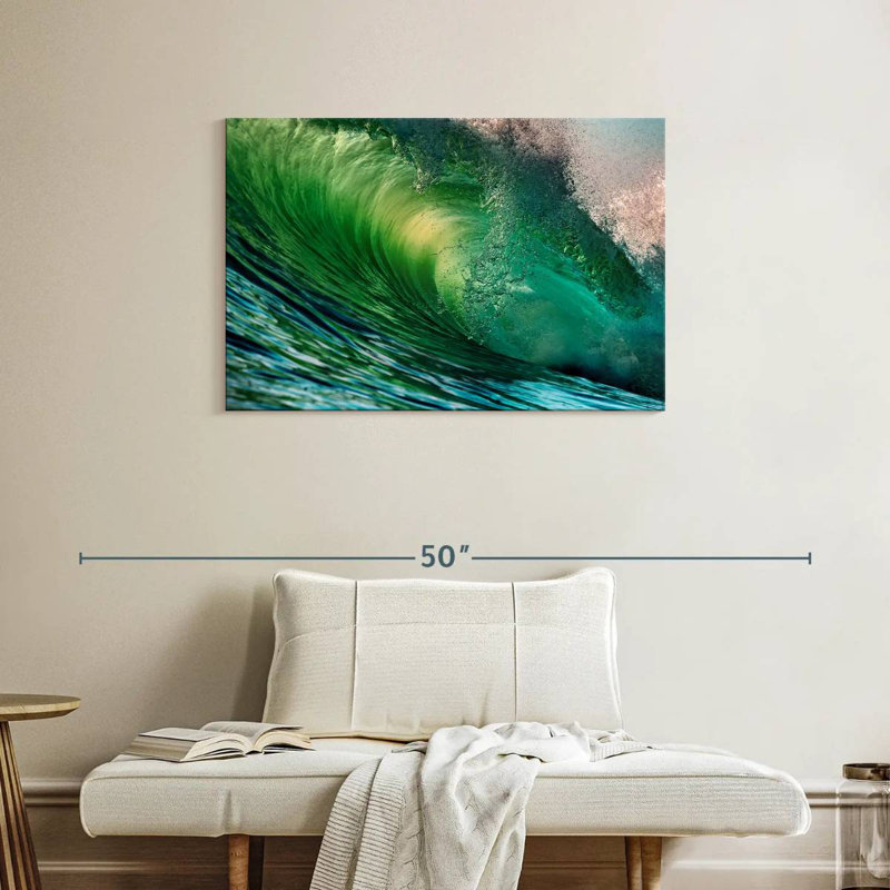 Gillard Green Ocean Wave, 24" H x 36" W
