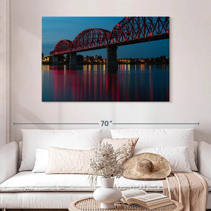 Ravi, pont illuminé à Louisville, H 32 po x l 48 po
