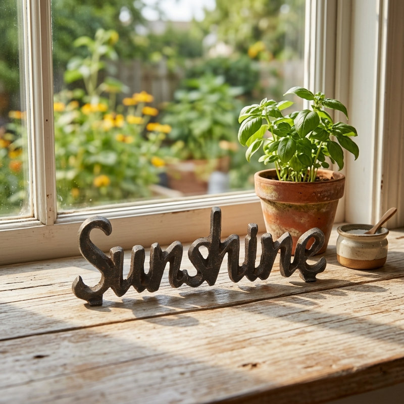 Enseigne de table Norah Sunshine, Noir