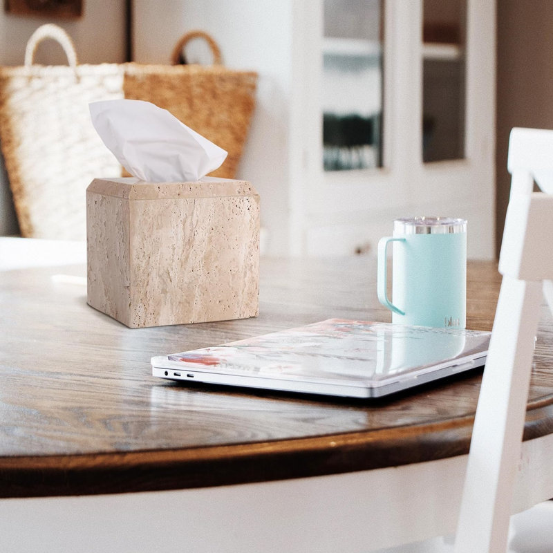 Modern Minimalistic Square Tissue Box Cover,Heavy Duty And Durable