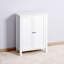 Armoire de rangement de salle de bain blanche avec portes doubles et tablette réglable - maximise l'efficacité de l'armoire et ajoute de la fonctionnalité à votre espace