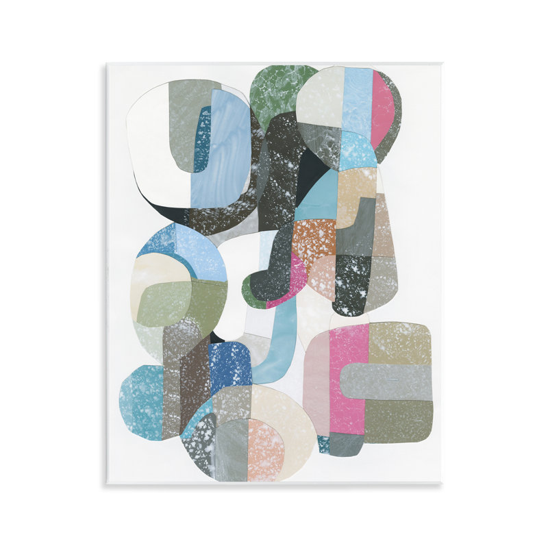 Plaque murale de formes pastel entrelacées, design par Coco Good