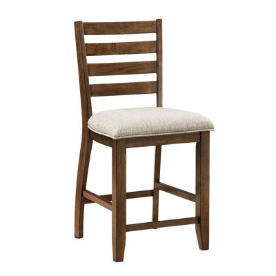 Chaises à hauteur de comptoir de 2, bois traditionnel avec placage de cerisier, revêtement beige, 2 chaises de salle à manger, bois de finition, meubles rembourrés, poids de 250 lb