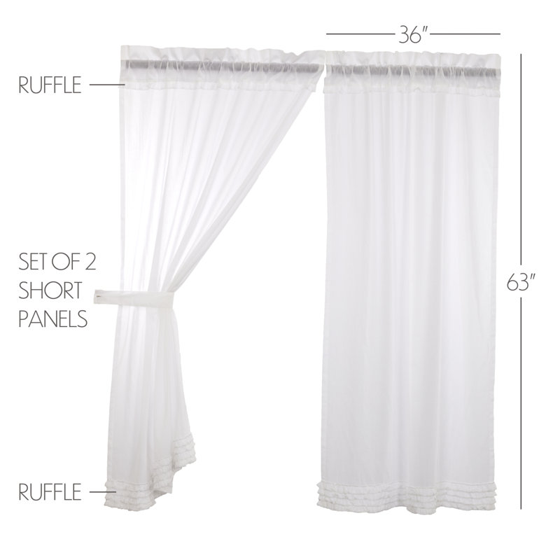 Bloomberg 100% Cotton Sheer Curtain Panel Pair