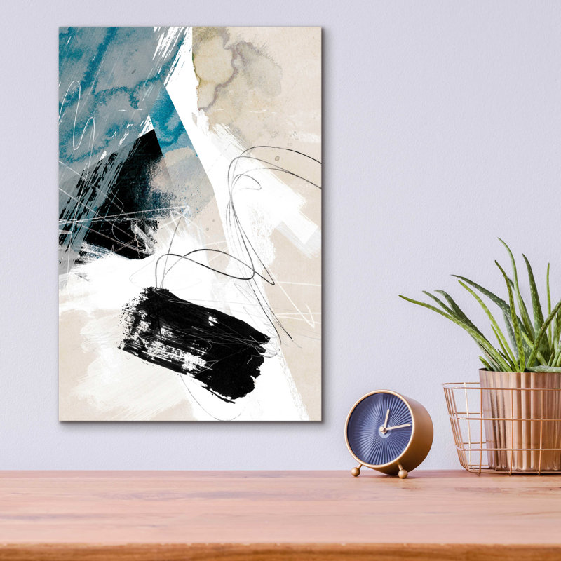 «Fourche dans la route 2» par Louis Duncan-He, art mural en verre acrylique, H 16 po x l 12 po x P 0,13 po