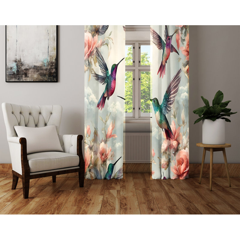 Semi Sheer Curtain Panel Pair, 56" W x 78" L