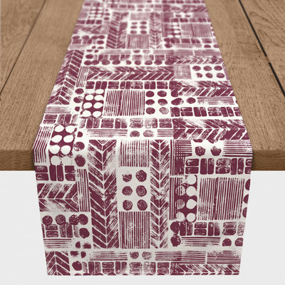 Catharien Rectangle Geometric Polyester Table Runner