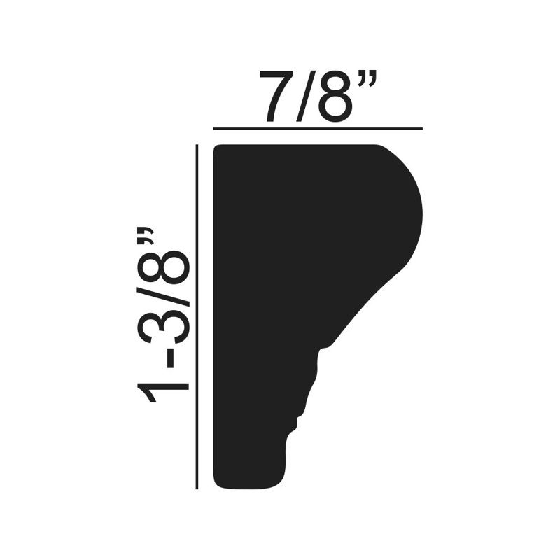 Plastic 1.38'' W x 96'' L Wall Base
