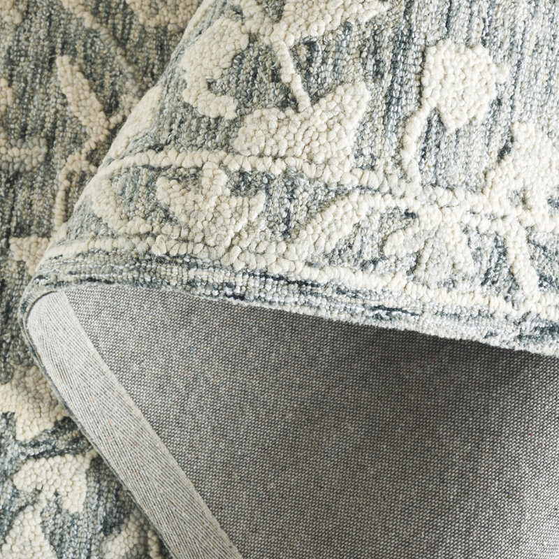 Marquee 509 Hand Tufted Wool/Cotton/Pet Yarn Oriental Rug in Navy/Gray, Rectangle 9' x 12'