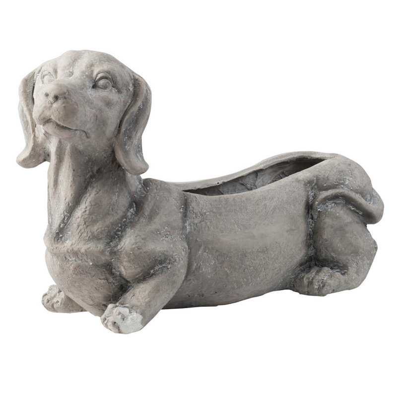 Pot à fleurs statue de chien Moores