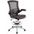 Modway Attainment Vinyl Drafting Chair - Drafting Stool With Flip-Up Arm-30609359