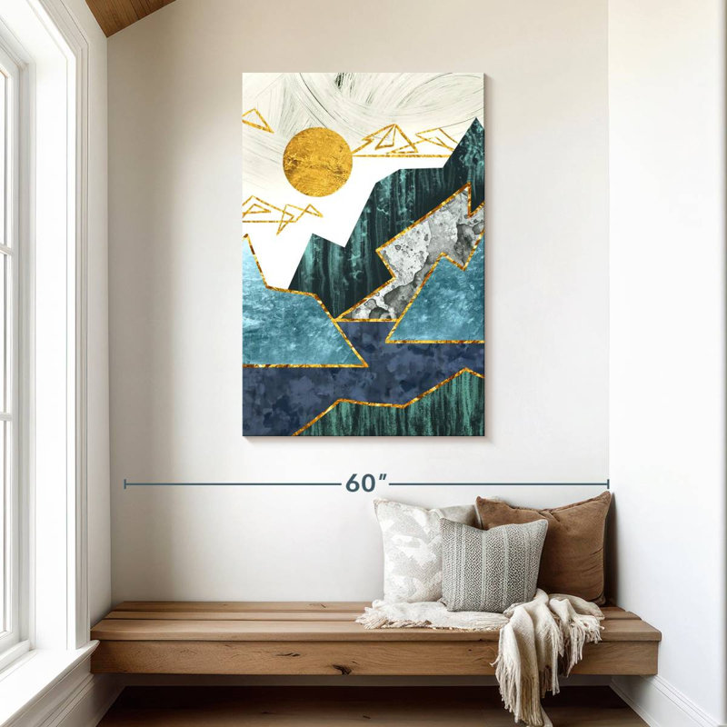 Avery Sun Over Abstract Landscape, 45" H x 30" W