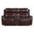 Mingee Dual-Power Loveseat with Power Headrest, Reddish Brown