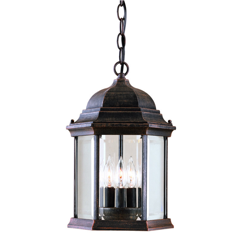 Anasthasie 3 - Light Outdoor Hanging Lantern, Painted Rust