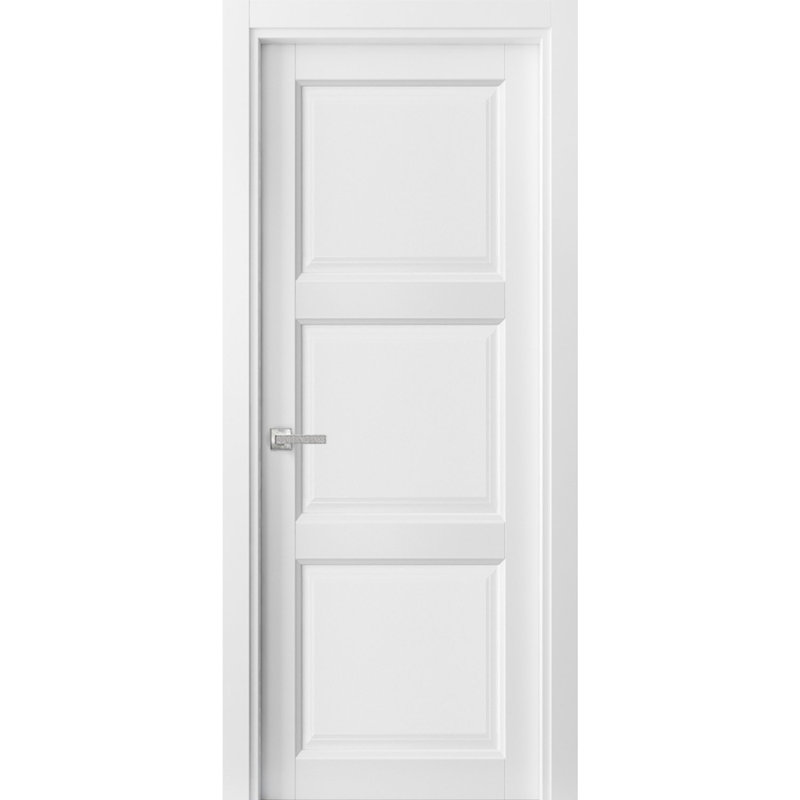 Porte pré-suspendue à 3 panneaux avec quincaillerie Pantry Kitchen | Lucia 2661 | Garnitures à panneau simple | Portes de salle de bain robustes