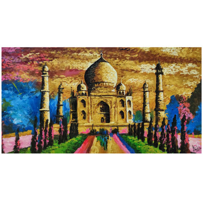 Taj abstrait | Acrylique sur toile | Akshita Makhja | Pour la décoration murale