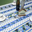 Wipeable Stain Resistant French Provencal Rectangle Floral Cotton Tablecloth