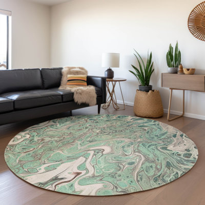 Premium Machine Washable Chananya Mint Rug