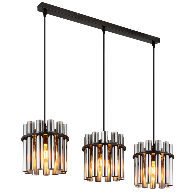 Alechia 3 - Light Matte Black Geometric Pendant