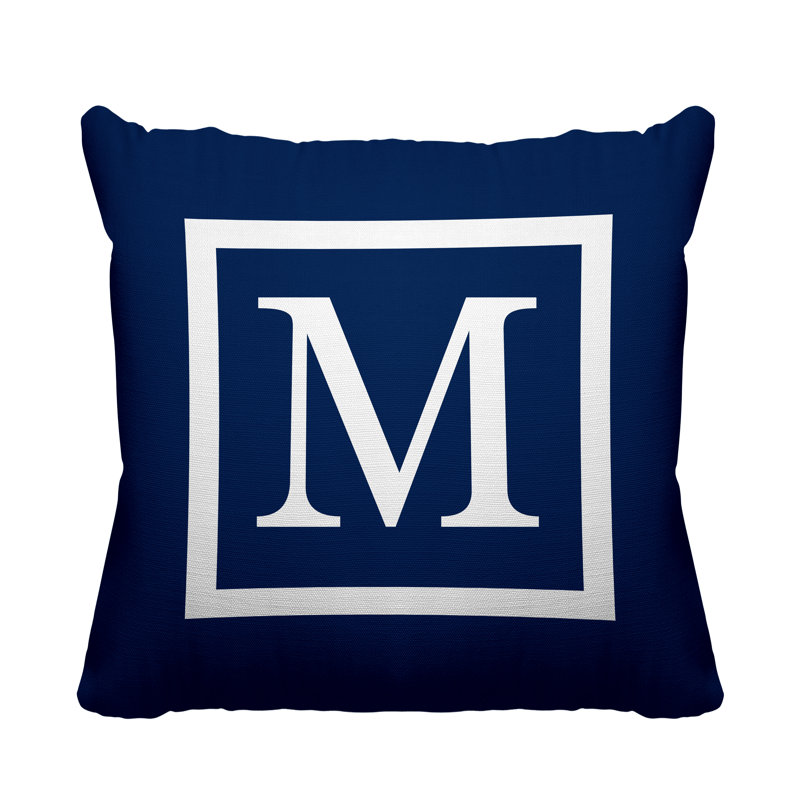 Coussin Colter, L 15 po x H 15 po, Bleu marine, 19 po x l 19 po