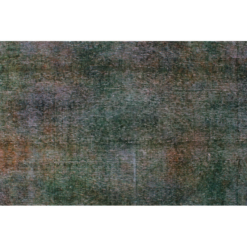 Tapis de la surface en laine vert/gris 8 pi x 10 pi 10 po one-of-kind à la main noué la Treva