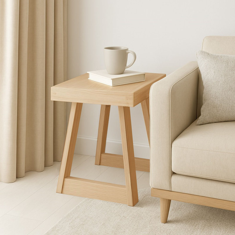 Table d'appoint rectangulaire Coleman, 25 po, Blond