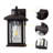  2-pack 12in. Oil Rubbed Bronze Outdoor Wall Lantern With Water Ripple Glass