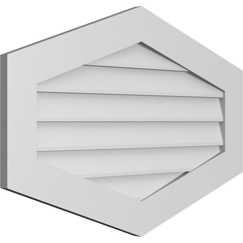 Ventilé vertical à pignon vertical 4/12 po, H 24 po x l 36 po x P 1 po